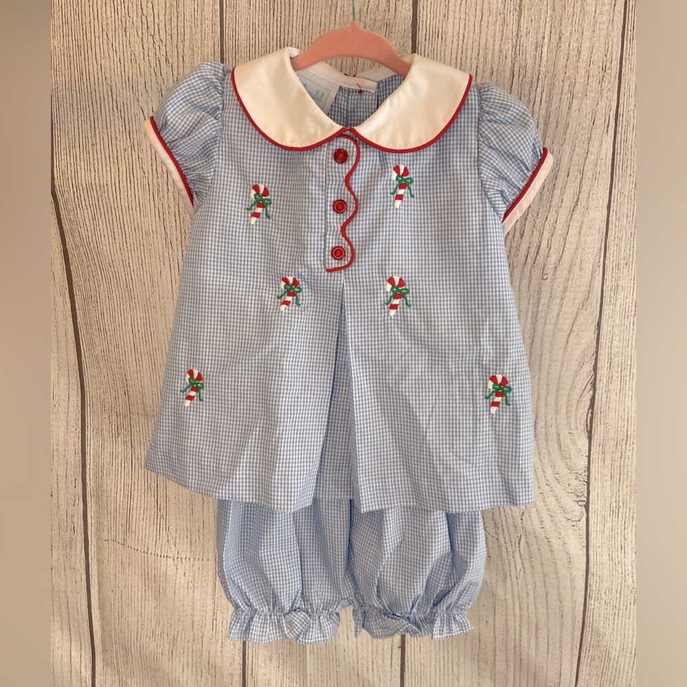 Candy Cane Bloomer Set - Size 2T